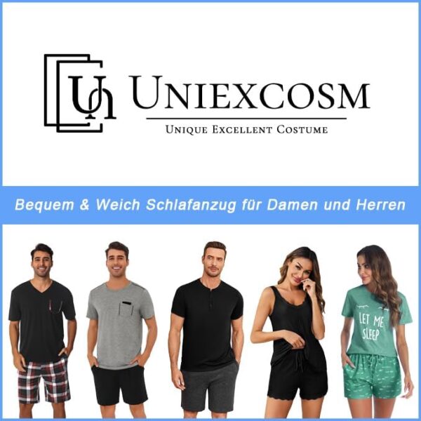 Uniexcosm Mens Short Pyjamas Set Classic Plaid Sleepwear T-Shirt Top with Shorts Bottoms Cotton Pjs Set Loungewear Summer - Image 6